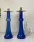 Large Blue Glass Lamps from Holmegaard, Denmark, 1960s, Set of 2, Image 1