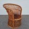 Italienischer Barn Bambus Stuhl, 1950er 1