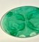 Art Deco Tablett aus grünem Glas von Verlys France 6