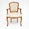 Antique French Walnut Salon Armchairs, Set of 2, Image 4