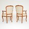 Antique French Walnut Salon Armchairs, Set of 2 11