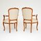 Antique French Walnut Salon Armchairs, Set of 2, Image 11
