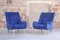 Chaises Mid-Century en Velours et Laiton, 1950s, Set de 2 2