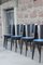 Postmodernist Painted Wood Bistro Chairs, France, 1980s, Set of 6 6