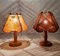 Mid-Century French Brown Wooden Bedside Table Lamps, 1960s, Set of 2 3