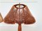 Mid-Century French Brown Wooden Bedside Table Lamps, 1960s, Set of 2, Image 7
