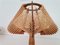 Braune französische Mid-Century Nachttischlampen aus Holz, 1960er, 2er Set 6