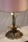 Brutalist Bronze Floral Lamp, 1970s 2