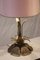Lámpara brutalista floral de bronce, años 70, Imagen 2