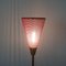 Mid-Century German Red & Brass Floor Lamp, 1950s, Image 6