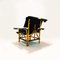 Vintage Italian Black Leather & Wood Lounge Chair, Image 5