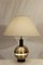 Vintage Postmodern Golden Aluminum Lamp, 1970s 1