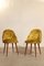 Chaises en Bois Jaune Moutarde, 1950, Set de 2 3