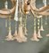 Vintage Italian Pink Opaline Murano Glass Chandelier 14