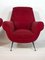 Mid-Century Red Armchairs by Gigi Radice for Minotti, Set of 2 7