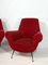 Mid-Century Red Armchairs by Gigi Radice for Minotti, Set of 2 11