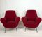 Mid-Century Red Armchairs by Gigi Radice for Minotti, Set of 2, Image 1