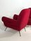 Mid-Century Red Armchairs by Gigi Radice for Minotti, Set of 2, Image 4