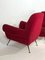 Poltrone Mid-Century rosse di Gigi Radice per Minotti, set di 2, Immagine 4