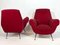 Mid-Century Red Armchairs by Gigi Radice for Minotti, Set of 2 2