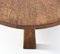 Mid-Century Modern Rustic Brutalist Oak Round Coffee Table, 1950s 4