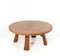 Mid-Century Modern Rustic Brutalist Oak Round Coffee Table, 1950s, Image 3