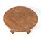 Mid-Century Modern Rustic Brutalist Oak Round Coffee Table, 1950s, Image 6