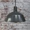 Lámpara colgante industrial vintage esmaltada en marrón, Imagen 4