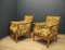 Art Deco Scandinavian Oak Armchairs, Set of 2 2