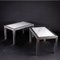 Large Brushed Steel Tables, 1970, Set of 2, Image 1