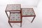 Danish Vintage Nesting Table with Cream/Brown Tiles, 1960s, Set of 3, Image 10