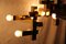 Lampadari in ottone massiccio Gaetano Prehose design minimalista e razionale di Sciolari, anni '70, set di 2, Immagine 15