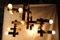 Lampadari in ottone massiccio Gaetano Prehose design minimalista e razionale di Sciolari, anni '70, set di 2, Immagine 16
