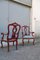 Sicilian Baroque Style Armchairs in Red Lacquer, 1930s, Set of 2 2