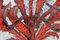 Applique grande in metallo forgiato a mano e laccata rossa, Italia, anni '30, Immagine 6