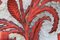 Applique grande in metallo forgiato a mano e laccata rossa, Italia, anni '30, Immagine 20