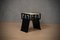 Mid-Century Black Lacquer and Goatskin Square Side Table, 1950s, Set of 2, Image 11