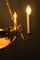 Lámpara de araña Art Déco dorada con pantalla de vidrio original, años 20, Imagen 22