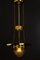 Lampe à Suspension Art Déco avec Verre Taillé, 1920s 5