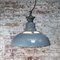Lampes à Suspension Industrielles Vintage en Verre Opalin Émaillé Gris par Benjamin Uk pour Benjamin Electric Manufacturing Company 5