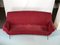 Mid-Century Red Velvet Curved Sofa by Gigi Radice for Minotti 5