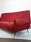 Mid-Century Red Velvet Curved Sofa by Gigi Radice for Minotti 7