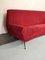 Mid-Century Red Velvet Curved Sofa by Gigi Radice for Minotti, Image 9