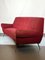 Mid-Century Red Velvet Curved Sofa by Gigi Radice for Minotti 8