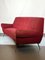 Mid-Century Red Velvet Curved Sofa by Gigi Radice for Minotti, Image 8