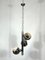 Lampadario a tre luci in metallo cromato di Goffredo Reggiani, anni '70, Immagine 1