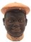 Busto de hombre con sombrero vintage de cerámica, Imagen 1