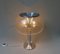 Lámpara de mesa de aluminio cepillado y vidrio con burbujas de Temde, años 60, Imagen 4