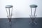 Vintage Bar Stools in Peacock Fabric, 1960s, Set of 2, Image 2
