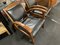 Vintage Leather & Teak Chairs, Set of 2 3